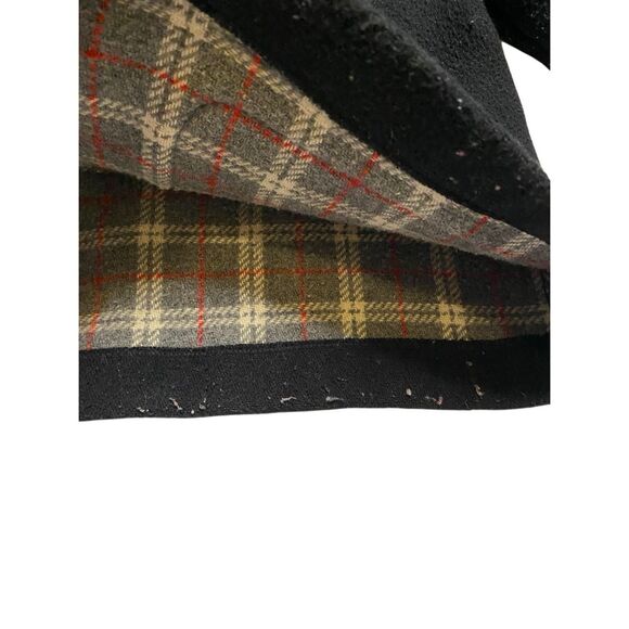 Norton Studio Petites Black Wool Blend Zip Jacket Plaid Lining Pockets PL Women - Picture 7 of 11